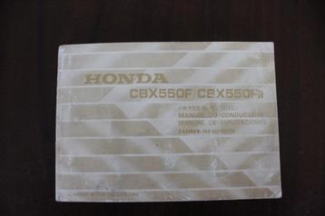 Honda CBX550F FII 1982 motorcycle owner's manual handbuch beschikbaar voor biedingen
