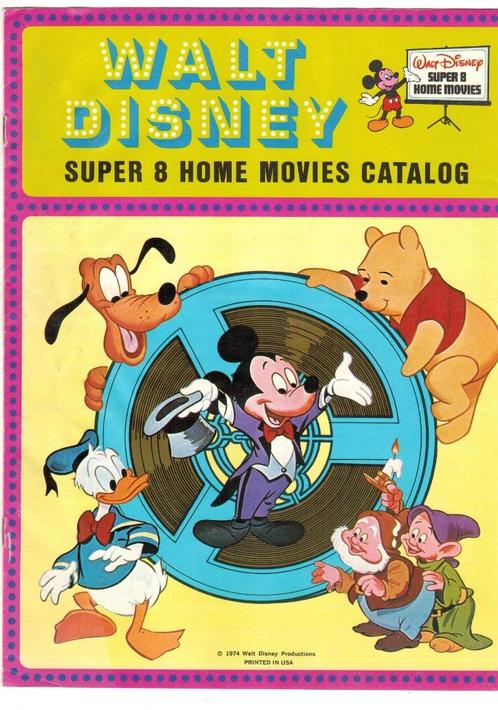 Disney super 8 film catalogus 1974 Donald Duck Mickey Winnie, Verzamelen, Film en Tv, Zo goed als nieuw, Overige typen, Ophalen of Verzenden