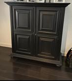 Zwarte Meidenkast/Broodkast - 138x143cm, Huis en Inrichting, Kasten | Buffetkasten, Gebruikt, 100 tot 150 cm, Ophalen of Verzenden