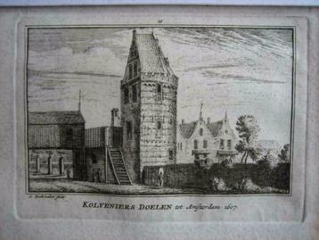 010 / Kolveniersdoelen Amsterdam  Kopergravure 18e Eeuw beschikbaar voor biedingen