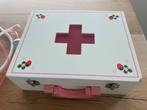 Houten dokterskoffer 25x20x8 cm. Roze wit, Ophalen of Verzenden, Gebruikt, Overige typen