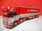 TEKNO SCANIA S. VERBEEK SCHUIFZEIL OPLEGGER 71529, Hobby en Vrije tijd, Modelauto's | 1:50, Ophalen of Verzenden, Nieuw, Bus of Vrachtwagen