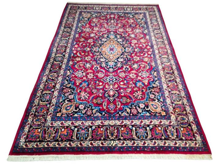 Handgeknoopt Perzisch wol Meched tapijt Fuchsia 204x313cm, Huis en Inrichting, Stoffering | Tapijten en Kleden, Zo goed als nieuw