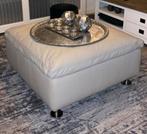 Leren hocker van woonwinkel Piet Klerkx, Huis en Inrichting, Ophalen, Vierkant, Leer, 75 tot 100 cm