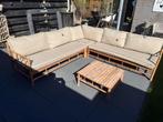 Exotan Bamboe Hoek Loungeset 4-delig, Tuin en Terras, Ophalen, 5 zitplaatsen, Zo goed als nieuw, Loungeset