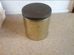 Antiek blik Van Nelle koffie /thee goudkleurig 25 cm hoog, Verzamelen, Blikken, Ophalen of Verzenden, Gebruikt, Koffie, Van Nelle