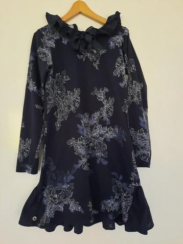 Stijlvol Jottum jurkje blauw bloemen strik 146 beschikbaar voor biedingen