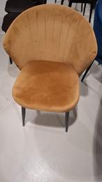 4x bruin fluwelen stoel, Huis en Inrichting, Stoelen, Ophalen, Zo goed als nieuw, Bruin, Vier