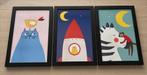 Kinderposters met lijst (JUNIQUE), Ophalen, Gebruikt, Wanddecoratie