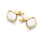 14 Karaat Gouden Manchetknopen / Cufflinks Parelmoer, Onbekend, Nieuw, Ophalen of Verzenden, Onbekend