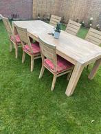 6 gratis tuin stoelen met kussens, Ophalen, Zo goed als nieuw, Hout