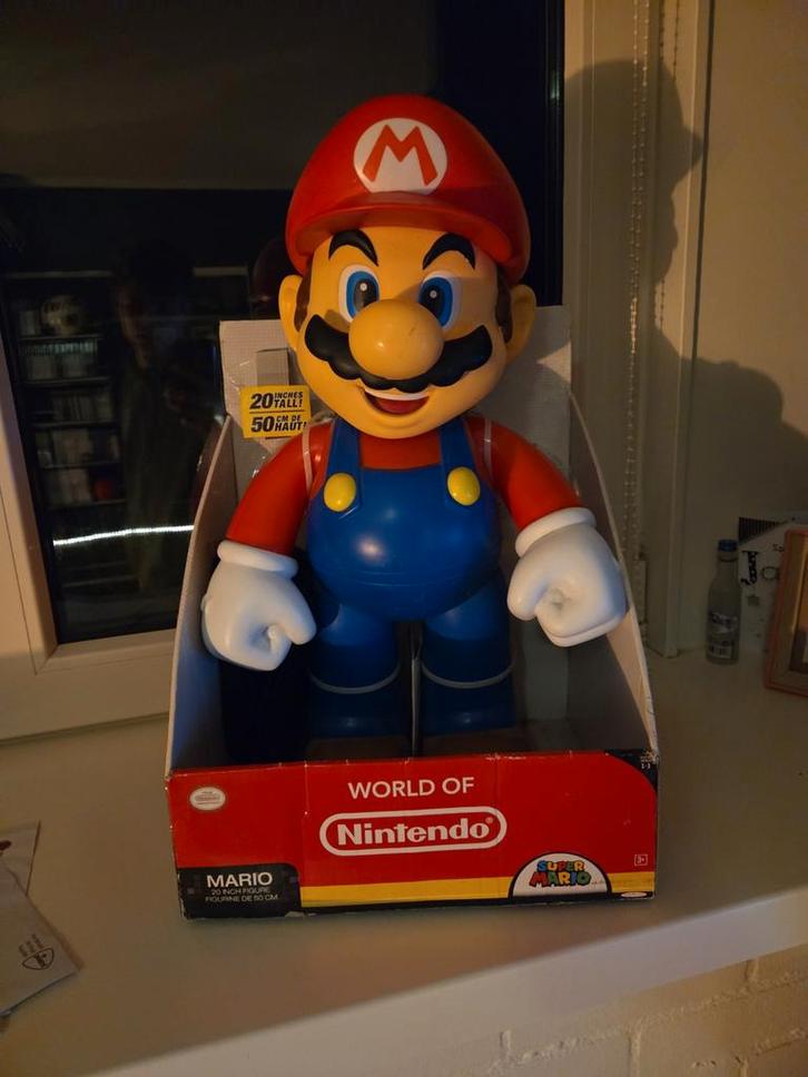 Grote Mario Figuur - 50 cm, Kinderen en Baby's, Speelgoed | Actiefiguren, Ophalen of Verzenden