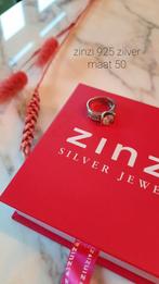 Zilveren Zinzi Ring, Met kristal, Ophalen of Verzenden, Dame, Zilver