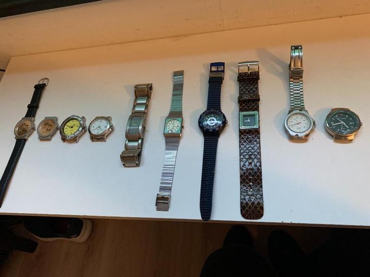 Diverse Polshorloges ZIE TEKST, Sieraden, Tassen en Uiterlijk, Horloges | Dames, Gebruikt, Polshorloge, Overige merken, Staal