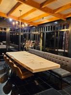 Eiken eettafel / boomstamtafel, Ophalen, 200 cm of meer, 50 tot 100 cm, Zo goed als nieuw