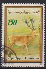 Tunesie 1990 Hert, Verzenden, Gestempeld, Dier of Natuur