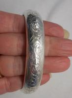 Zilveren mooi gedecoreerde oude armband nr.651, Armband, Ophalen of Verzenden, Zilver