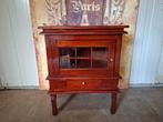Klassiek engels theekastje, vitrinekast, wijnkastje, wishkey, Ophalen of Verzenden, Zo goed als nieuw, Hout, Minder dan 50 cm
