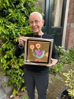 Ada Breedveld schilderij met bladgoud, Ophalen of Verzenden