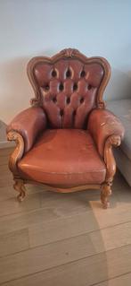 Te koop Chesterfield fauteuil, Huis en Inrichting, Ophalen, Gebruikt, 50 tot 75 cm, Leer