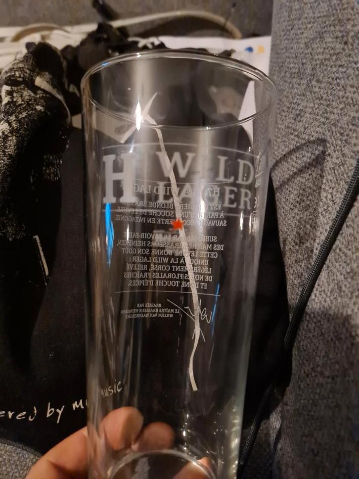 Heineken H Wild Lager met achter opdruk 0,25L, Verzamelen, Glas en Borrelglaasjes, Nieuw, Bierglas, Ophalen of Verzenden