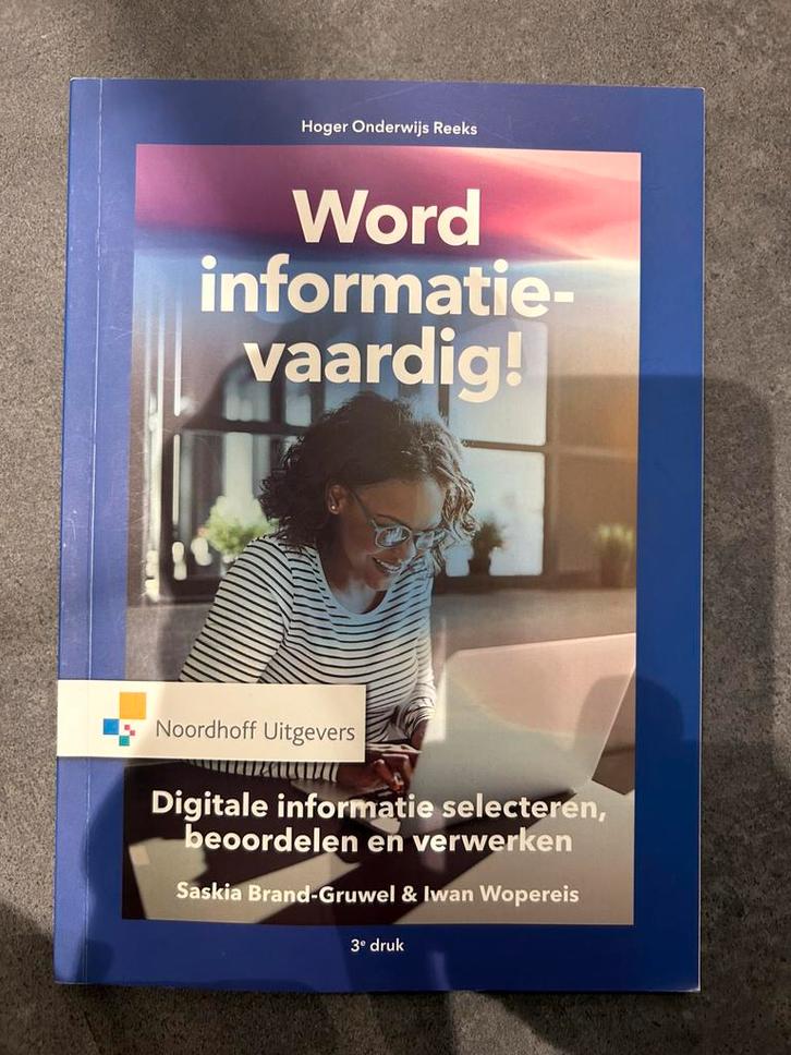 Word informatievaardig - Saskia Brand, Boeken, Studieboeken en Cursussen, Zo goed als nieuw, HBO, Alpha, Ophalen of Verzenden