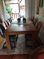 eettafel teakhout, Huis en Inrichting, Tafels | Eettafels, Gebruikt, 100 tot 150 cm, Teakhout, 200 cm of meer