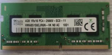 SK hynix 4GB sodimm DDR4 geheugen/ram beschikbaar voor biedingen