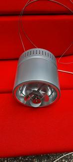 Metalen industriële hanglamp zilverkleurig gespoten metaal, Huis en Inrichting, Lampen | Hanglampen, Ophalen, Gebruikt, Metaal