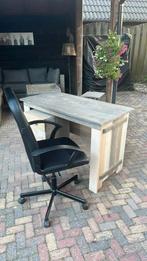 Steigerhouten bureau bopita met stoel, Ophalen of Verzenden, Zo goed als nieuw