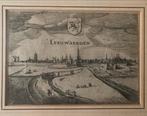 Antieke Gravure Leeuwarden ca. 1600 in Passepartout, Ophalen of Verzenden