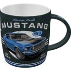 Ford Mustang Mach 1 blauw auto reclame mok koffie beker, Ophalen of Verzenden, Nieuw, Auto's