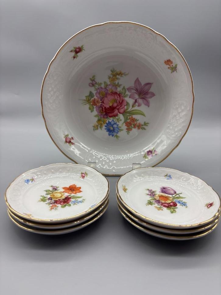 Schumann Arzberg Petit Four Set 7 delig, Antiek en Kunst, Antiek | Servies compleet, Ophalen of Verzenden