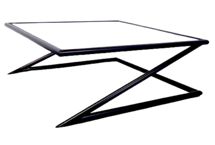 Harvink Z frame design salontafel, zonder glasplaat, Huis en Inrichting, Tafels | Salontafels, Zo goed als nieuw, Minder dan 50 cm