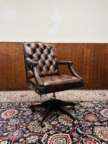 Engelse Chesterfield President Chair Bureaustoel beschikbaar voor biedingen