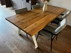 Eikenhouten Eettafel - Modern Design, Huis en Inrichting, Tafels | Eettafels, Ophalen, Gebruikt, 100 tot 150 cm, Eikenhout