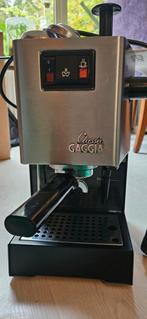 Gaggia classic edelstaal espressomachine, Witgoed en Apparatuur, Koffiezetapparaten, Stoompijpje, Gebruikt, Espresso apparaat