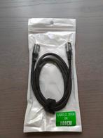 USB-C 3.2 Gen 2x2 20Gbps kabel Zwart 1 meter, Ophalen of Verzenden, Nieuw