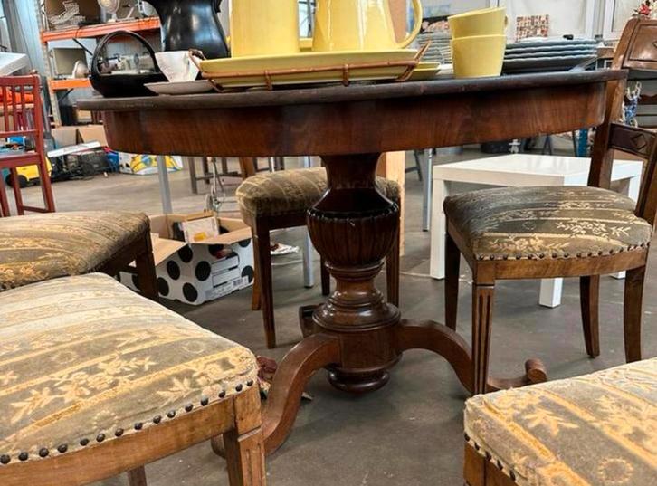 Antieke Biedermeier Mahonie Tafel - Opknapper, Antiek en Kunst, Antiek | Meubels | Tafels, Ophalen