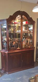 Antieke Boerenvitrine - Vitrinekast met Spiegelwand, Ophalen