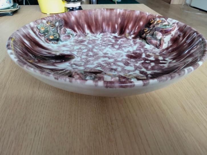 Mooie keramieken art deco schaal. Jasba. Vintage., Huis en Inrichting, Woonaccessoires | Schalen en Manden, Gebruikt, Schaal, Rond