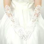 Elegante kant trouwhandschoenen, Verzenden, Nieuw, Wit