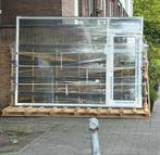 Kozijn met vast glas en deur! Achtertuindeur nieuw!, Doe-het-zelf en Verbouw, Kozijnen en Schuifpuien, Kunststof, Deurkozijn, 225 cm of meer