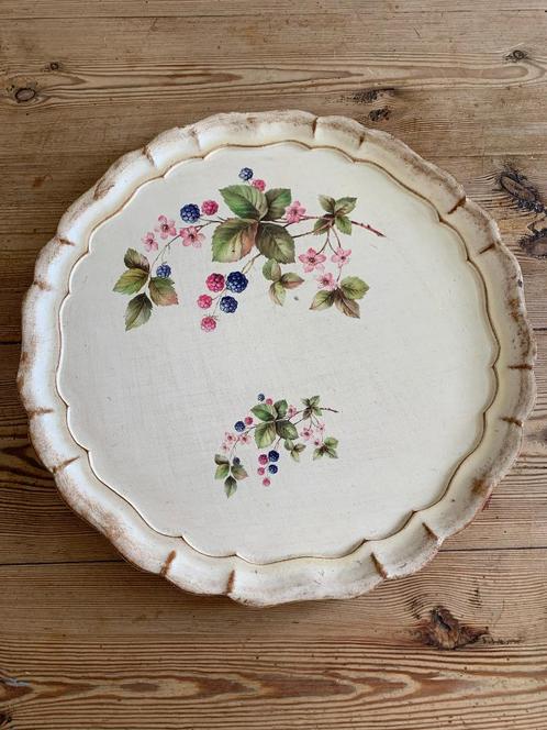 Vintage Italiaans Florentijns dienblad Ø 42 cm, Antiek en Kunst, Curiosa en Brocante, Ophalen of Verzenden