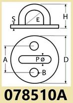 078510A 2 stuks RVS 304 oogplaat 5 mm. € 3,00 p/set., Ophalen of Verzenden, Nieuw, Overige typen