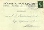 Garage A. van Keulen, Amersfoort - 10.1940 - briefkaart, Ophalen of Verzenden, Briefkaart
