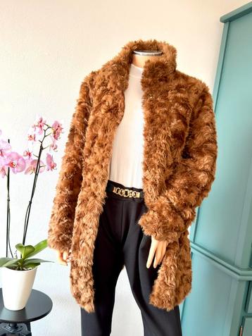 HALLHUBER faux fur winterjas maat 40 - camelbruin beschikbaar voor biedingen