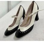 Flapper Mary Jane Next Pumps pump met hakken 38 zwart-wit, Kleding | Dames, Schoenen, Pumps, Wit, Ophalen of Verzenden, Zo goed als nieuw