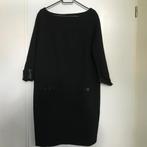 Annette Gortz jurk met leren details maat M zwart, Kleding | Dames, Verzenden, Zo goed als nieuw, Zwart, Knielengte