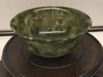 Chines jade kom, spinazie jade, 7,5 x 4,5 cm. Mooi gesneden., Ophalen of Verzenden